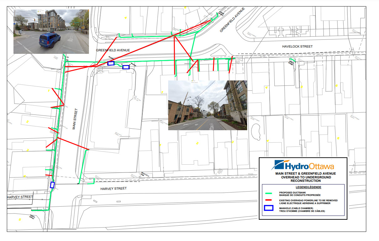 Map of Main/Greenfield Underground Conversion Project