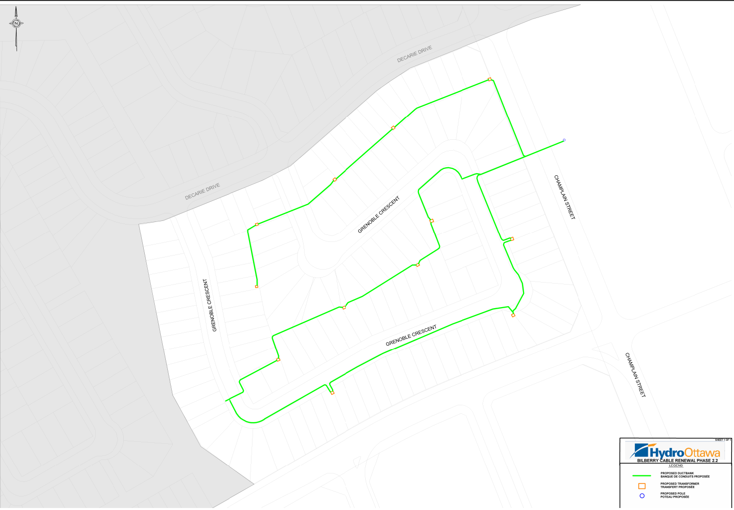 Map of Bilberry Cable Replacement Project