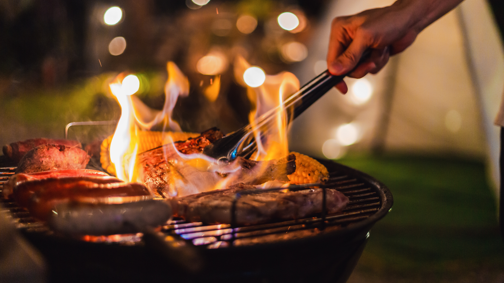 Outdoor grilling on a barbeque