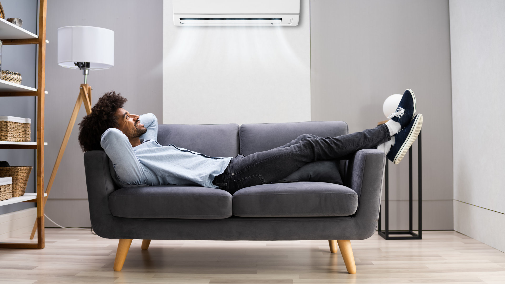 Man relaxing on the couch