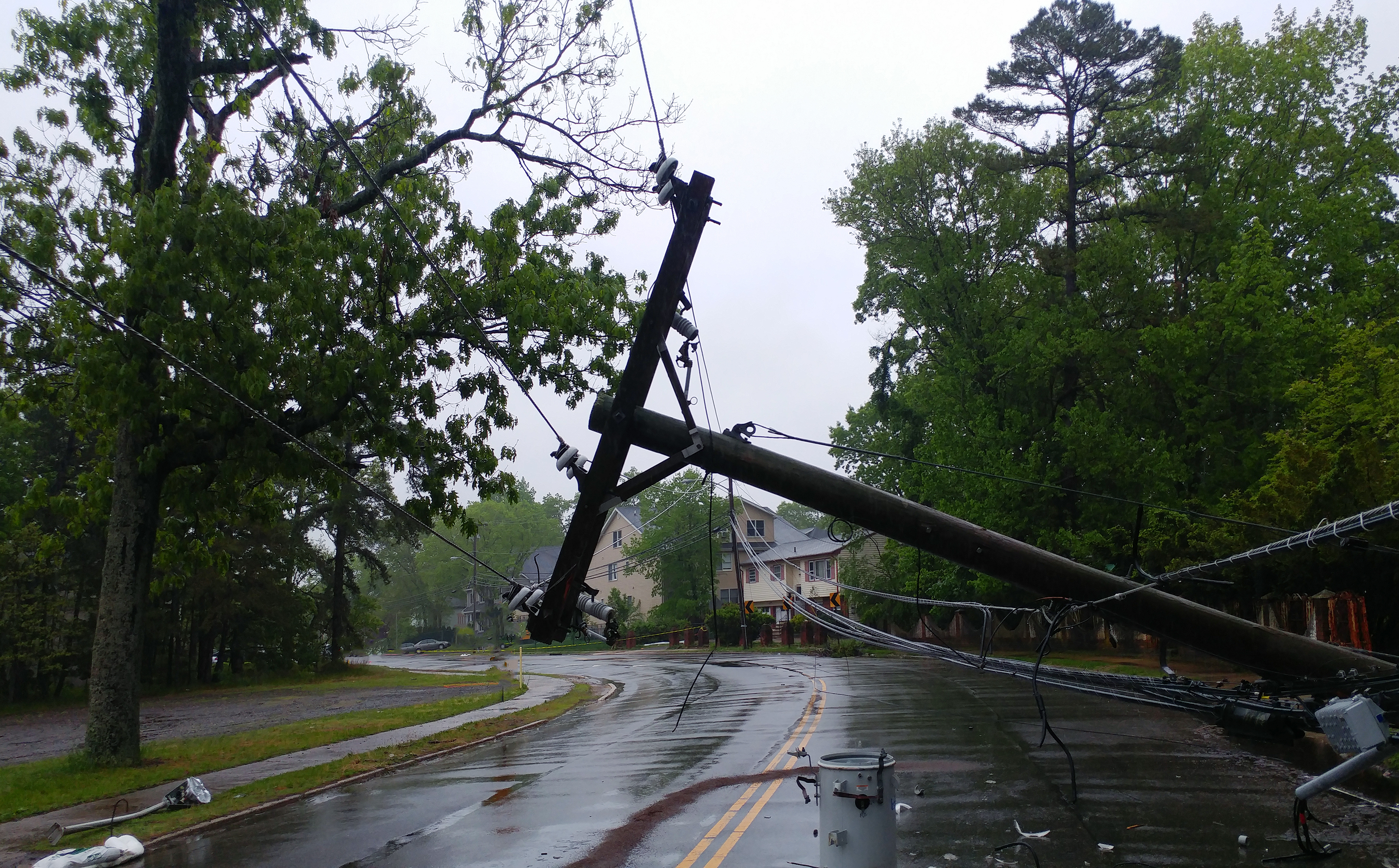 Fallen power line