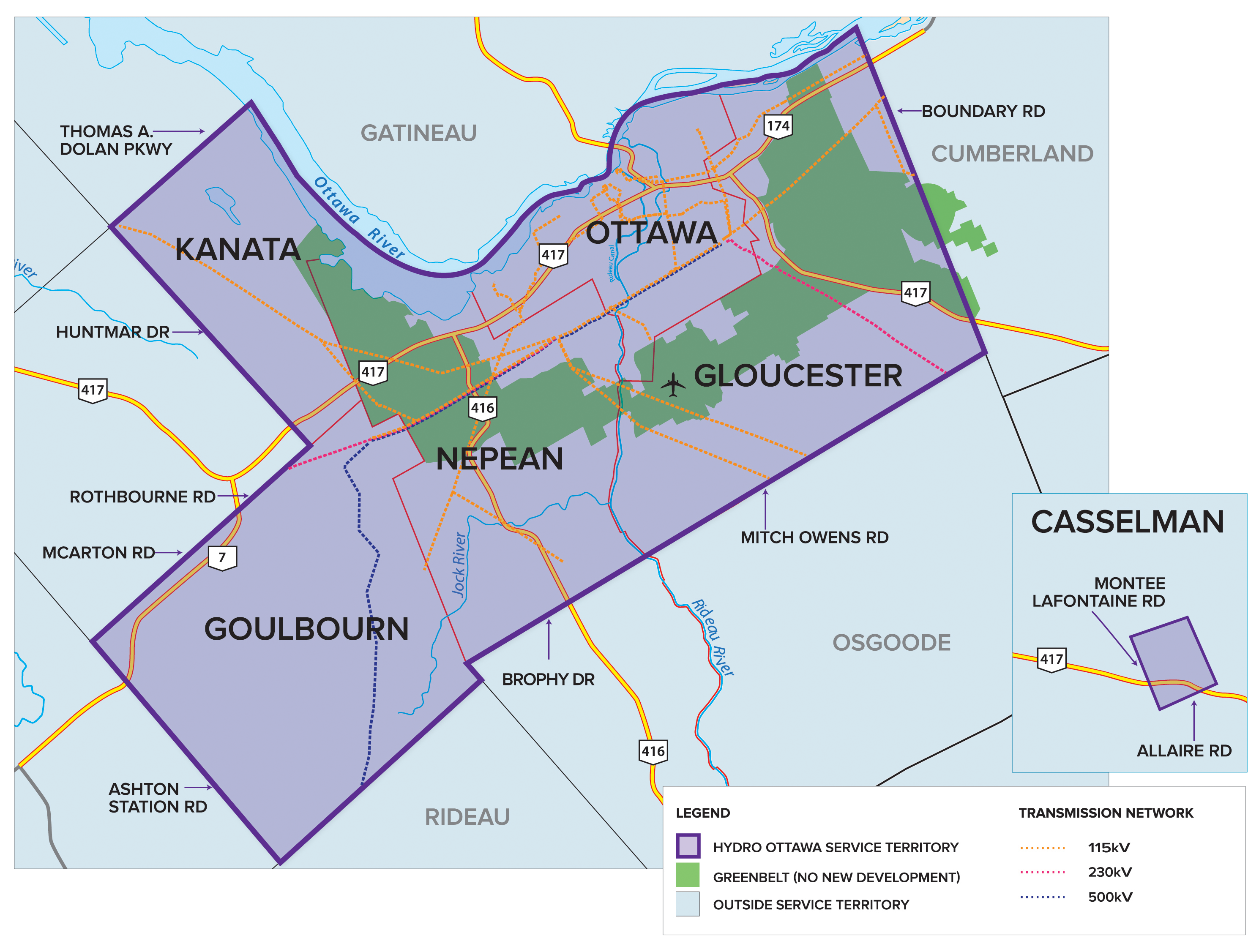 Hydro Ottawa's Coverage Map