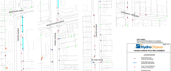 Map for Fisher Avenue Pole Replacement Project