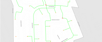 Map of Blackburn Cable Renewal Project