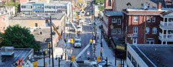 Hydro Ottawa crews work on Elgin Street